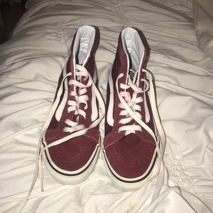Maroon High Top Vans
